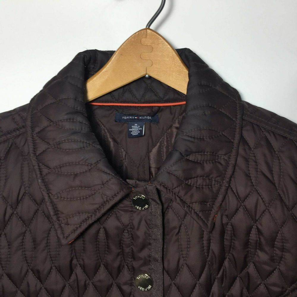 Tommy Hilfiger Quilted Brown Jacket Insulated Coat